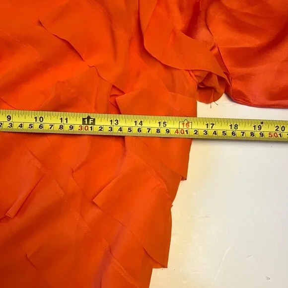 Anewsta Orange Layered Ruffle Maxi Dress - Picture 15 of 15